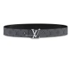 Louis Vuitton Reversible Belt Initiales Monogram Eclipse Reverse 40MM Gray M0285T