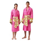 VERSACE Baroque Logo-jacquard Cotton Bathrobe