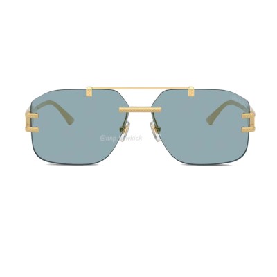 Versace Damier Plaque Sunglasses Black Gold