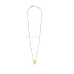 CELINE Gold Brass Alphabet Y Neck Chain
