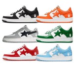A Bathing Ape Bape Sta Low "Blue" "Black" "Orange" Shoes M2 low-top sneakers