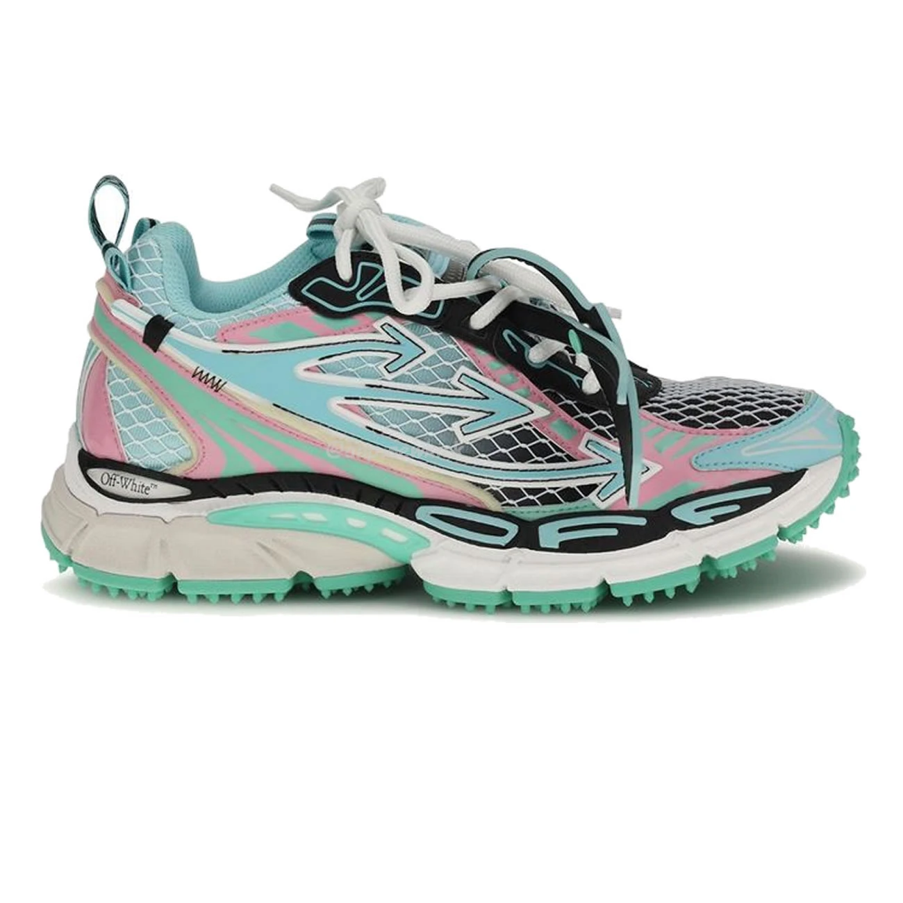 Off-White Be Right Back fishnet sneakers