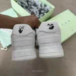 OFF-WHITE Out Of Office OOO Low Tops Vintage Suede Destressed White OMIA189F22LEA0120101