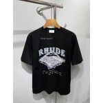 RHUDE Dakar Convoy logo-print Black T-shirt