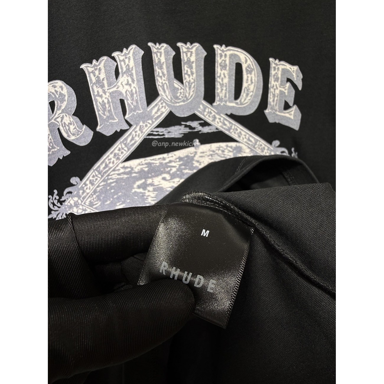 RHUDE Dakar Convoy logo-print Black T-shirt