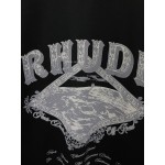 RHUDE Dakar Convoy logo-print Black T-shirt