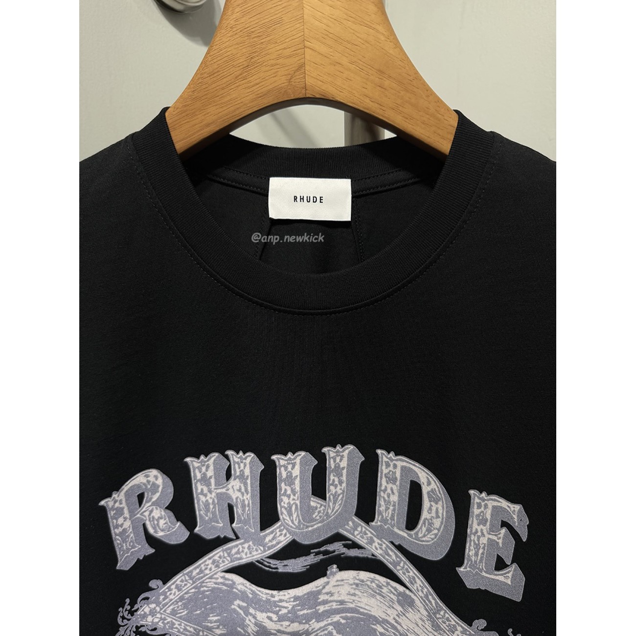 RHUDE Dakar Convoy logo-print Black T-shirt