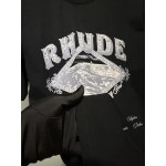 RHUDE Dakar Convoy logo-print Black T-shirt