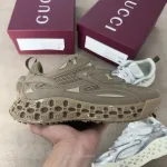 Gucci Cub3d Sneaker Light Grey White Brown Demetra 819709 FAEBE 2847
