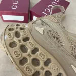 Gucci Cub3d Sneaker Light Grey White Brown Demetra 819709 FAEBE 2847