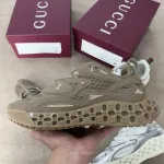 Gucci Cub3d Sneaker Light Grey White Brown Demetra 819709 FAEBE 2847