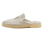 Loro Piana Slip-On Almond Toe White