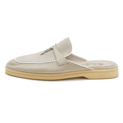 Loro Piana Slip-On Almond Toe White