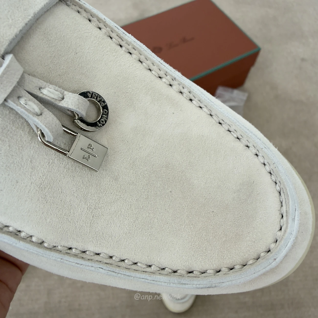Loro Piana Slip-On Almond Toe White