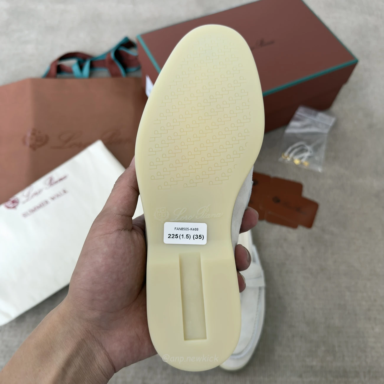 Loro Piana Slip-On Almond Toe White