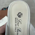 Loro Piana Slip-On Almond Toe White