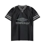 Balenciaga Logo V-neck T-shirt Grey Black Blue