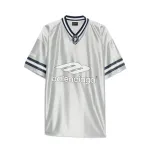 Balenciaga Logo V-neck T-shirt Grey Black Blue