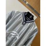 Balenciaga Logo V-neck T-shirt Grey Black Blue