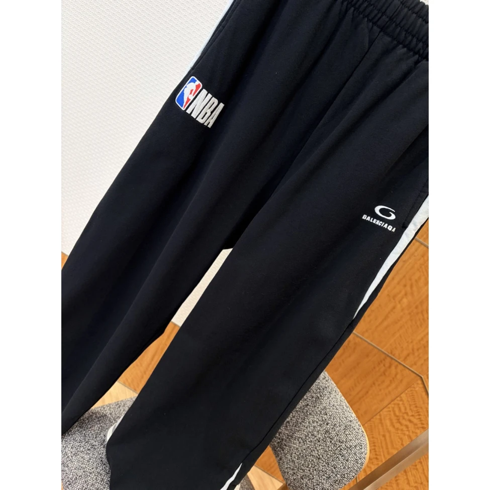 Balenciaga x NBA Collaboration Track Pants Black for Men