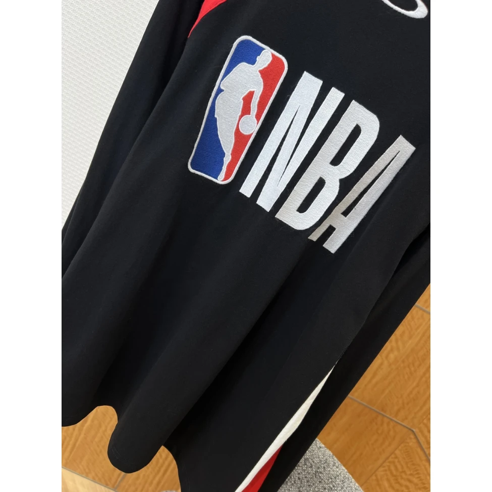Balenciaga x NBA Oversized Long Sleeve T-Shirt Black Multicolor