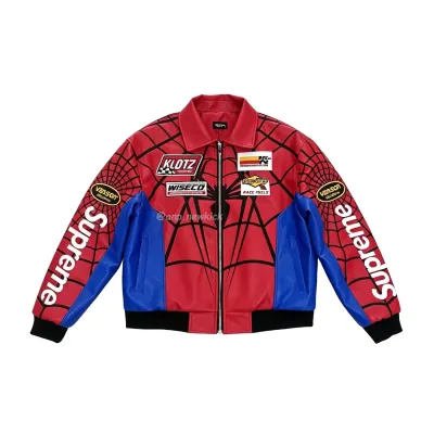 Supreme Vanson Leathers Spider-Man Jacket Multicolor SS26