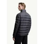Moncler Lyco Short Logo Quilted Down Jacket - Navy