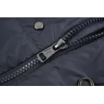 Moncler Lyco Short Logo Quilted Down Jacket - Navy