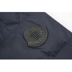 Moncler Lyco Short Logo Quilted Down Jacket - Navy
