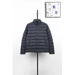 Moncler Lyco Short Logo Quilted Down Jacket - Navy