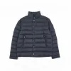 Moncler Lyco Short Logo Quilted Down Jacket - Navy