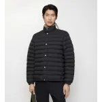 Moncler Lyco Short Logo Quilted Down Jacket - Black