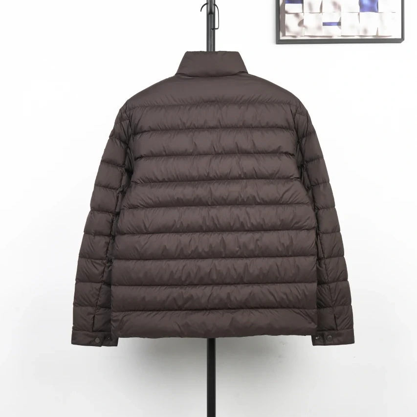 Moncler Lyco Short Logo Quilted Down Jacket - Burgundy