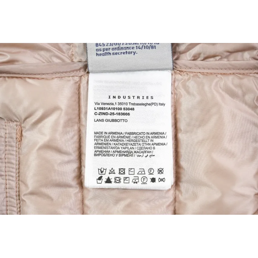 Moncler Lans SS26 Women's Stand-Collar Short Quilted Down Jacket - Pink