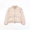 Moncler Lans SS26 Women's Stand-Collar Short Quilted Down Jacket - Pink