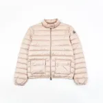 Moncler Lans SS26 Women's Stand-Collar Short Quilted Down Jacket - Pink