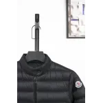 Moncler Lans SS26 Women's Stand-Collar Short Quilted Down Jacket - Black