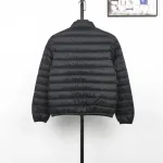 Moncler Lans SS26 Women's Stand-Collar Short Quilted Down Jacket - Black