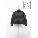 Moncler Lans SS26 Women's Stand-Collar Short Quilted Down Jacket - Black