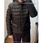 Moncler Lans SS26 Women's Stand-Collar Short Quilted Down Jacket - Black