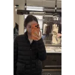 Moncler Lans SS26 Women's Stand-Collar Short Quilted Down Jacket - Black