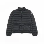 Moncler Lans SS26 Women's Stand-Collar Short Quilted Down Jacket - Black