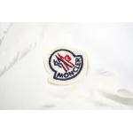 Moncler Lans SS26 Women's Stand-Collar Short Quilted Down Jacket - Ivory