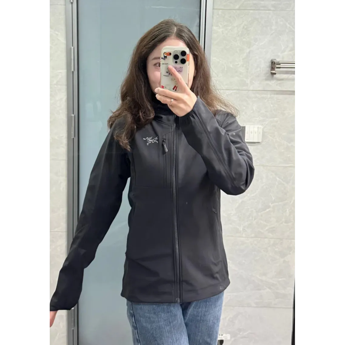 GAMMA Fleece-Lined Hooded Softshell Jacket - Black