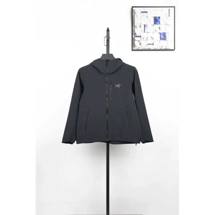 GAMMA Fleece-Lined Hooded Softshell Jacket - Black