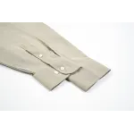 AMI Oxford Cotton Long-Sleeve Shirt - Khaki