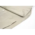 AMI Oxford Cotton Long-Sleeve Shirt - Khaki