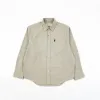 AMI Oxford Cotton Long-Sleeve Shirt - Khaki