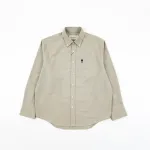 AMI Oxford Cotton Long-Sleeve Shirt - Khaki