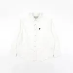 AMI Oxford Cotton Long-Sleeve Shirt - White
